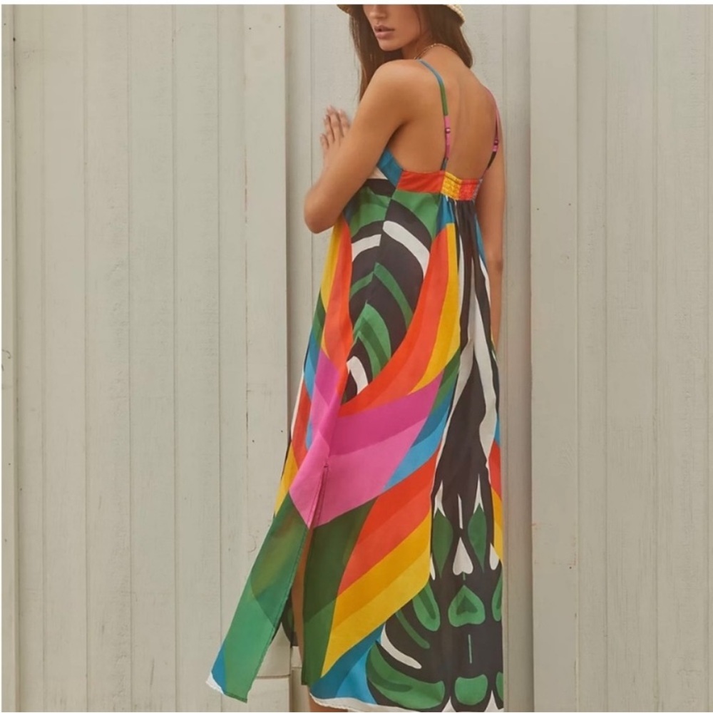 FARM Rio Macaw Colorful Striped Swim Coverup - Picture 3 of 7